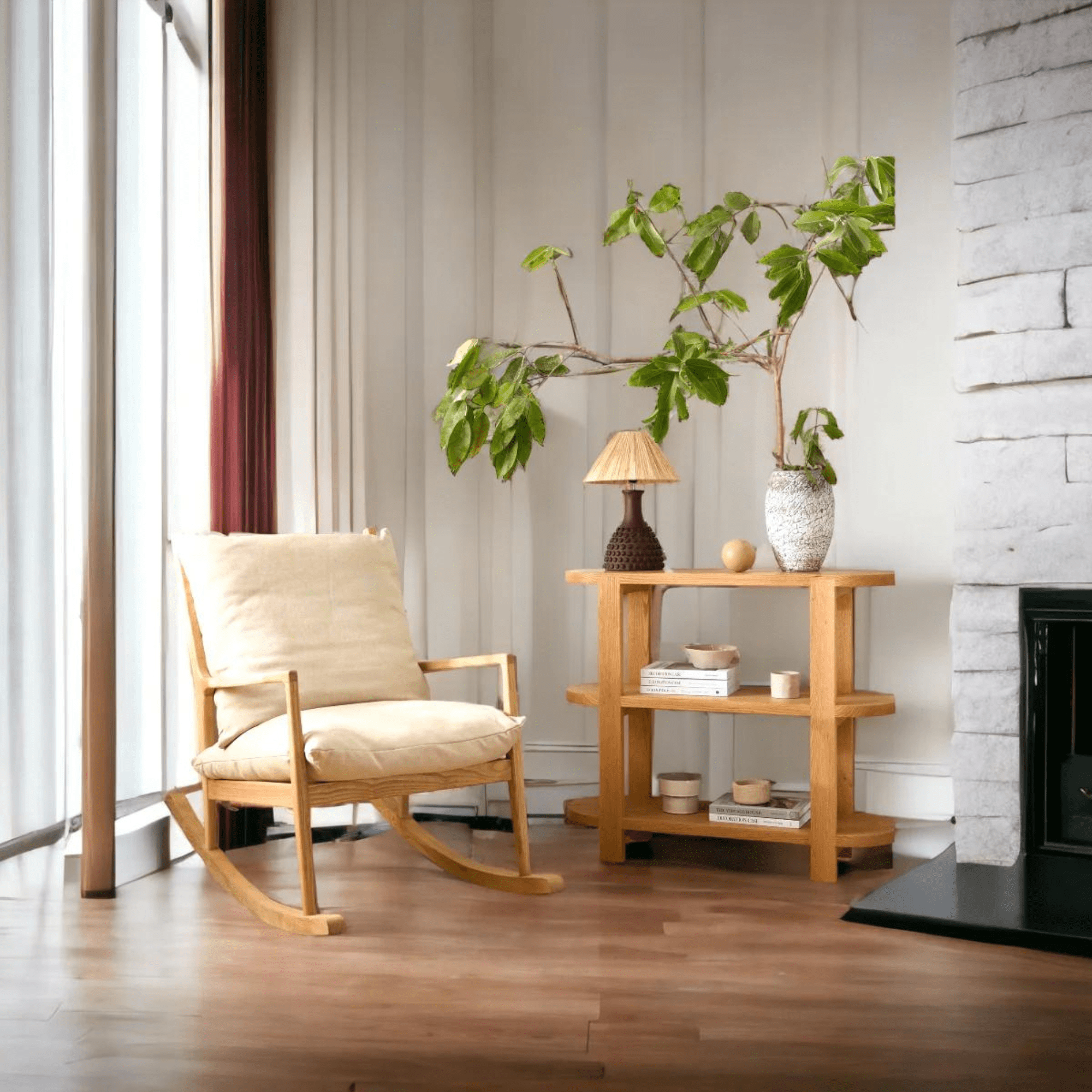 Buy Wooden Rocking Chairs Online in India nismaayadecor