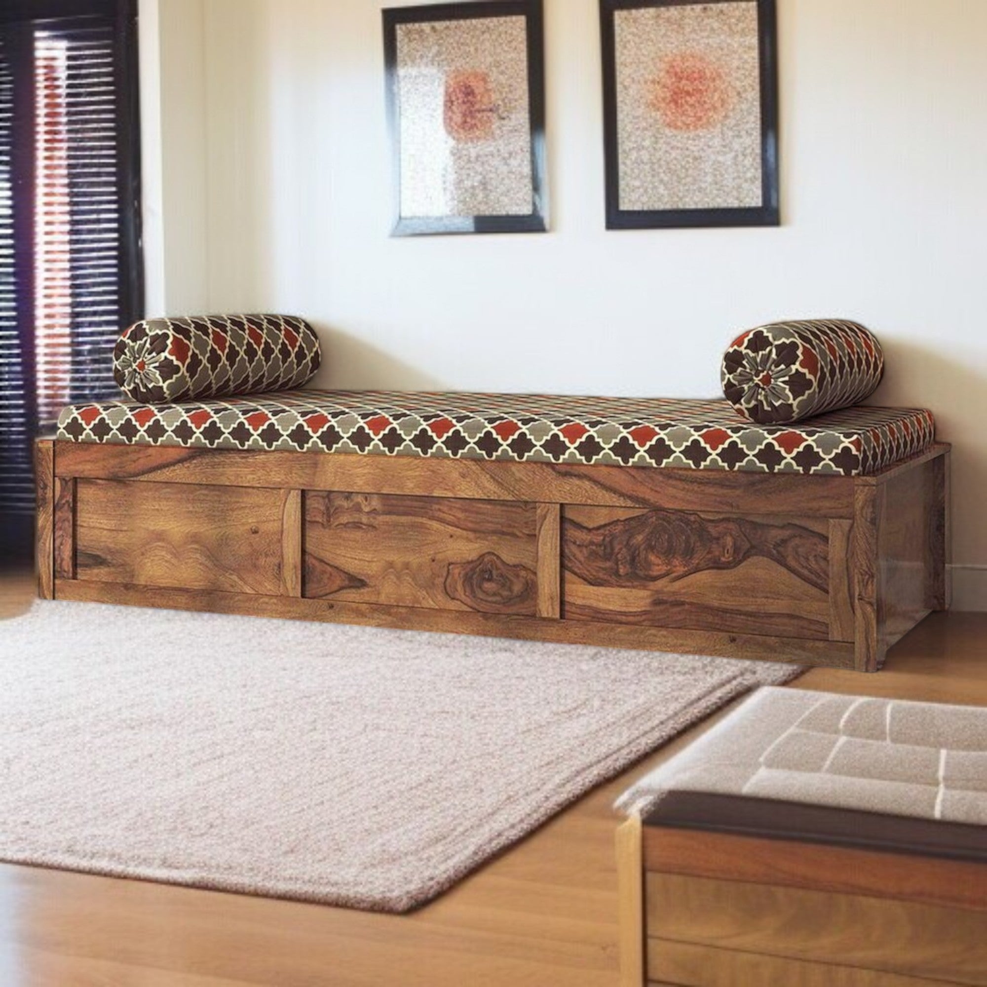 living room teak wood diwan bed