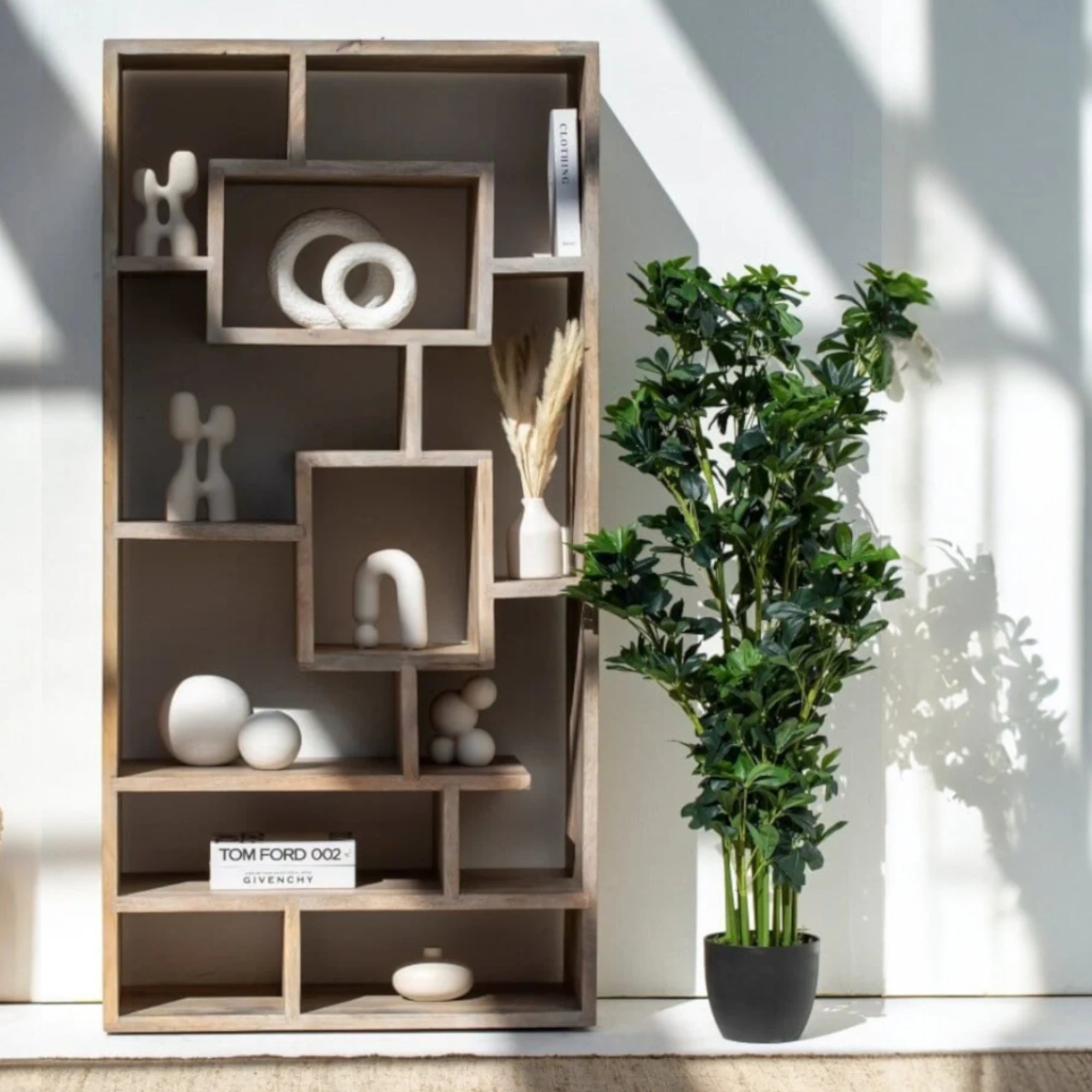 Shop Nismaaya Galali Wooden Display Shelves Unit – Nismaaya Decor