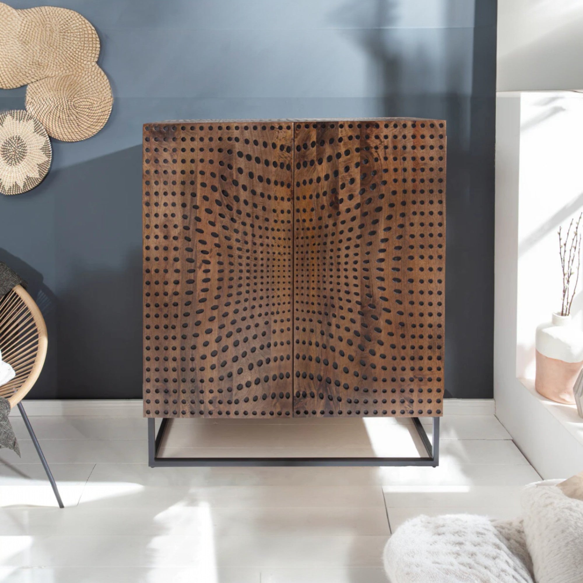 Picture Idea: Buy Illusion Solid Mango Wood Retro Highboard Cabinet By Nismaaya