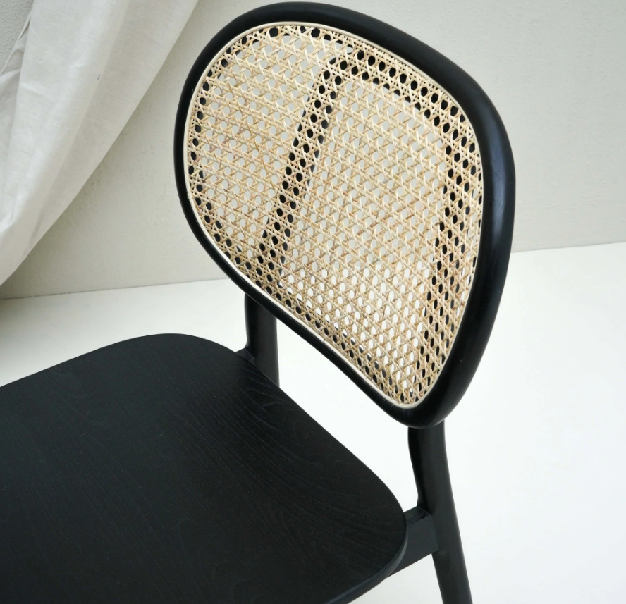 Meloital Teak Wood & Rattan Dining Chair