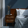 Bali Bedside Table In Teak Wood and Rattan