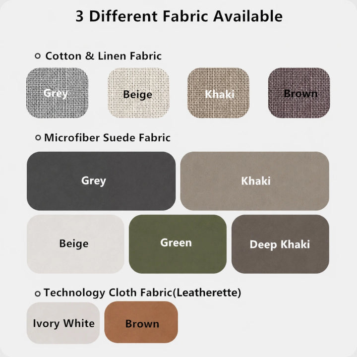 3 different fabric