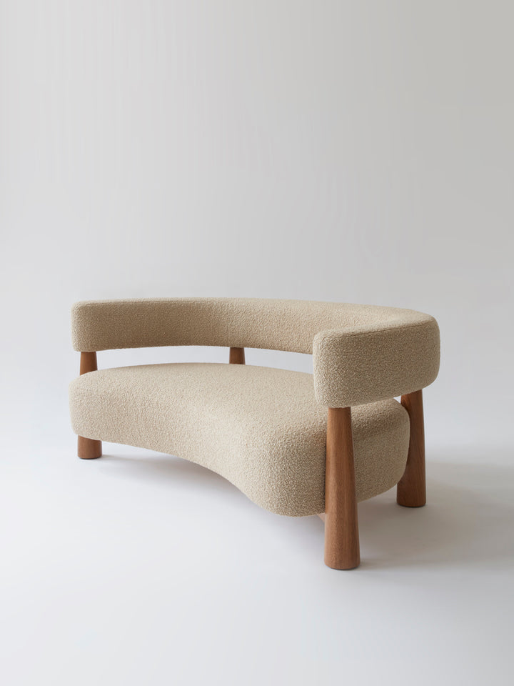 Faber 3+1+1 Seater Oak Wood Sofa