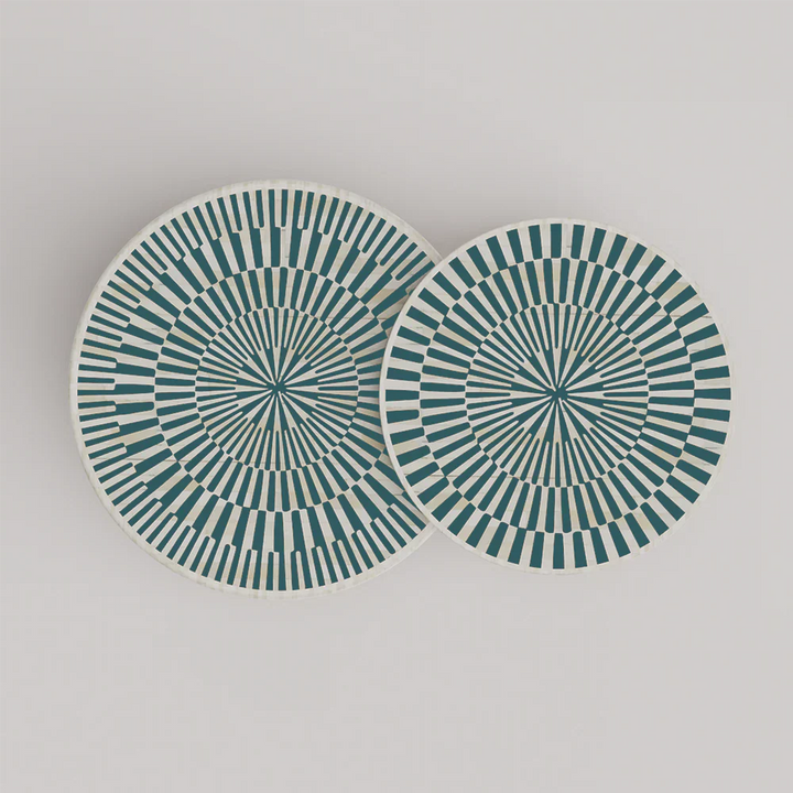 Sunshine Inlay Nesting Table Set Round