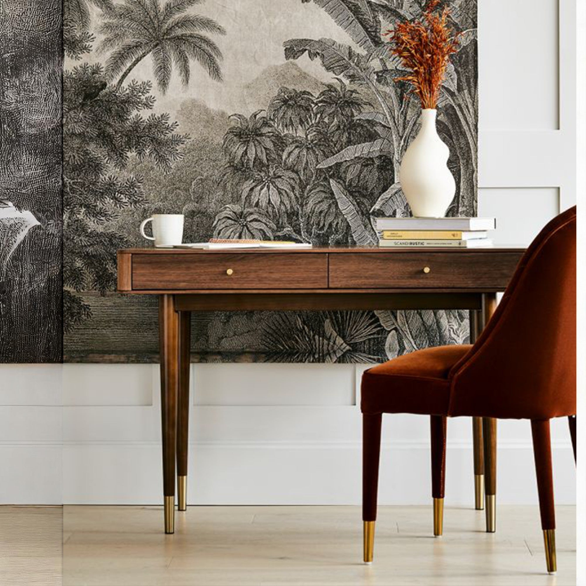 RETROISM WOOD-TABLE S series一式フルセット Ashford Mid Century Study Table – Nismaaya Decor