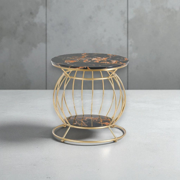 Creative Round 2 Tier Marble Side Table Coffee Table Simple