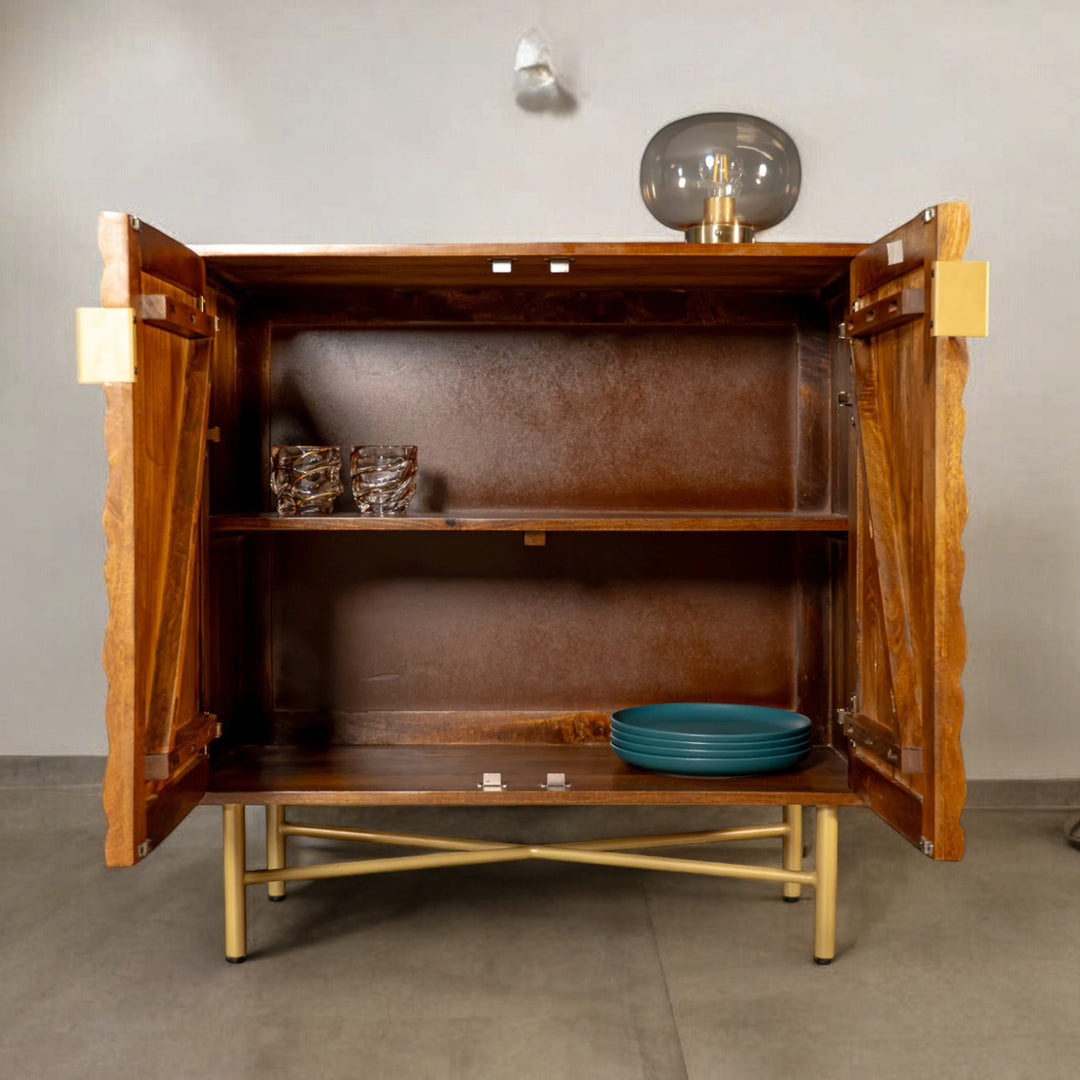 modern mango wood cabinet