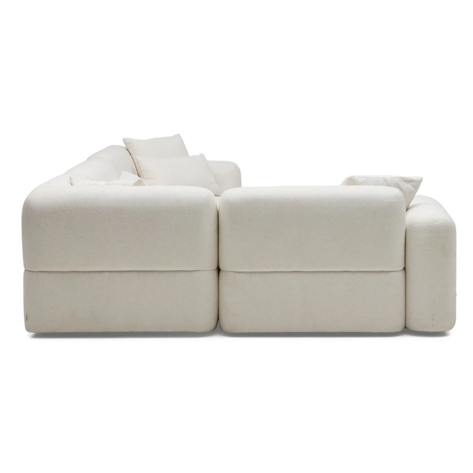Nismaaya Pascal Modular Sofa Ivory White 4 Seater Corner Nismaaya Pascal Modular Sofa Ivory White 4 Seater Corner