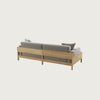 Fabrico 3 Seater Oak Wood Sofa