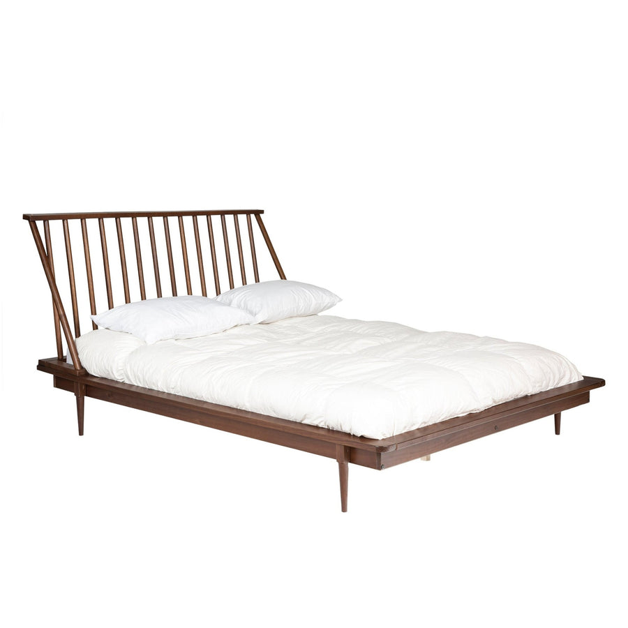 Ameya solid wood queen size simple wood bed design