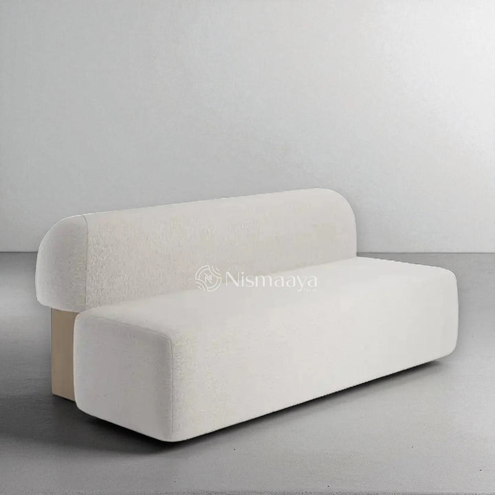 Nismaaya Bacca 2 Seater Contemporary Sofa In Fabric And Wood