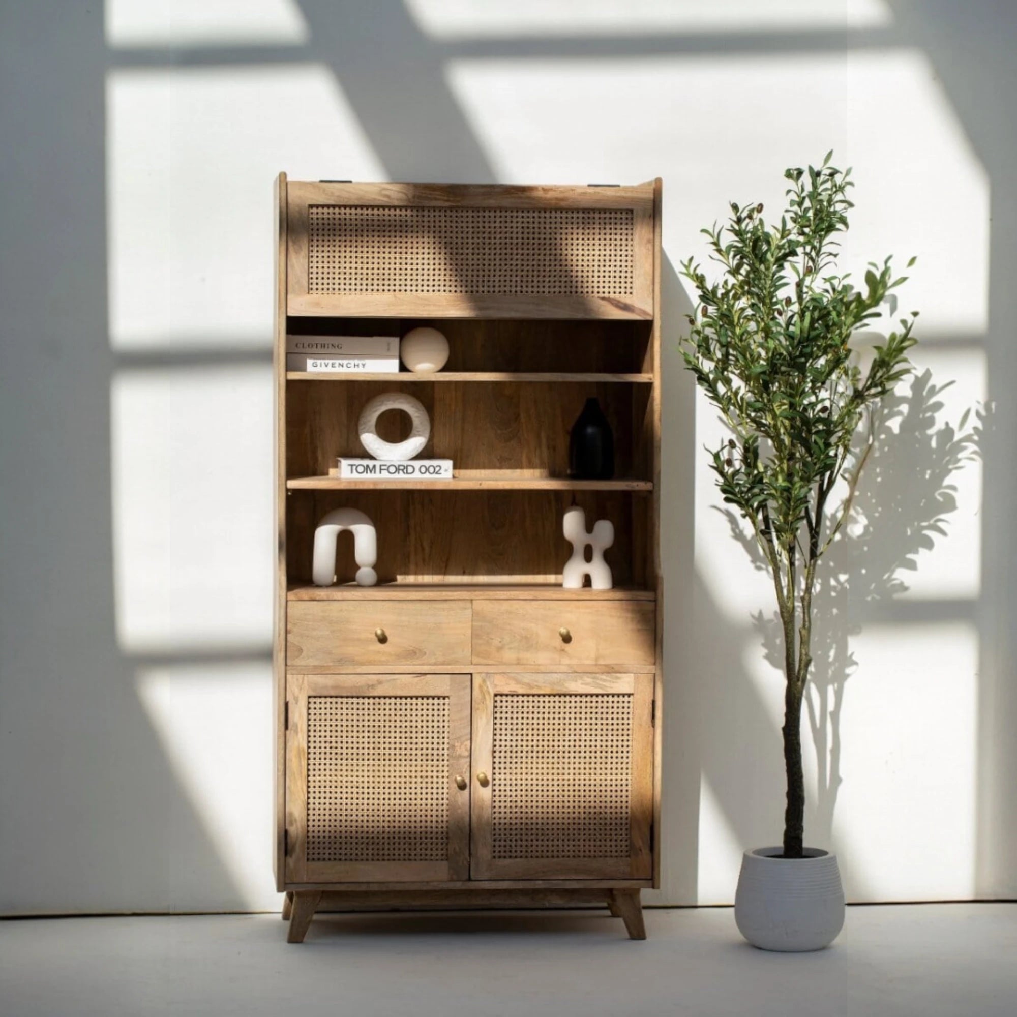 Nismaaya Bohemian Rattan Display Cabinet – Nismaaya Decor