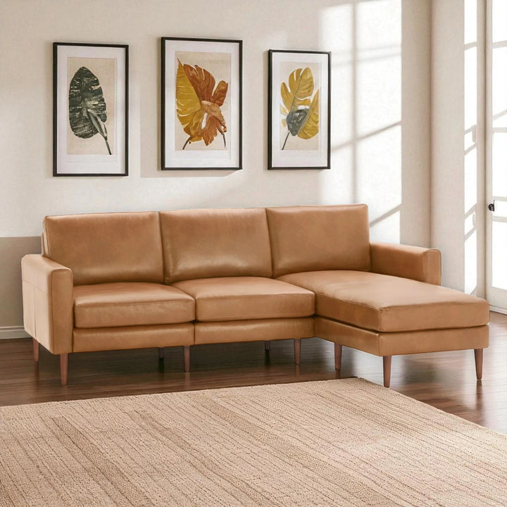 Nismaaya Canan Leather L Shape Sofa