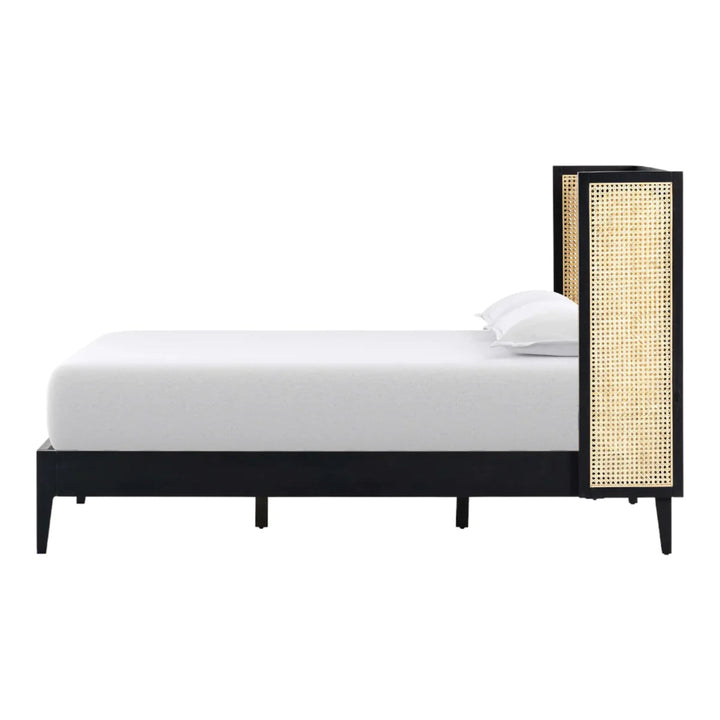 Nismaaya Faya Queen Size Bed Rattan Black 3