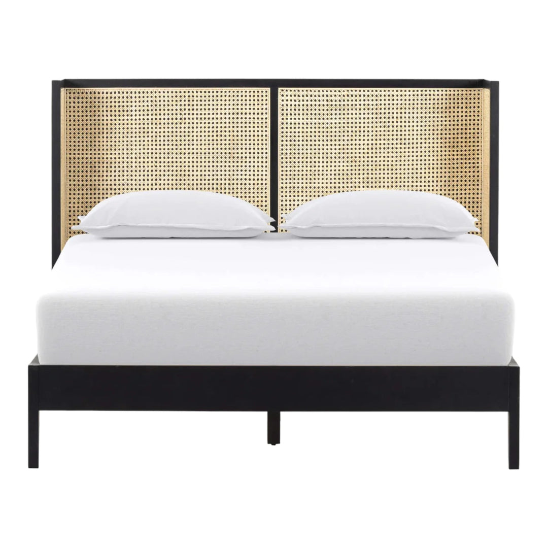 Nismaaya Faya Queen Size Bed Rattan Black 1