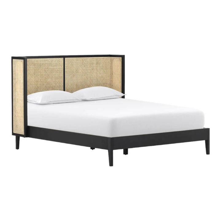 Nismaaya Faya Queen Size Bed Rattan Black2