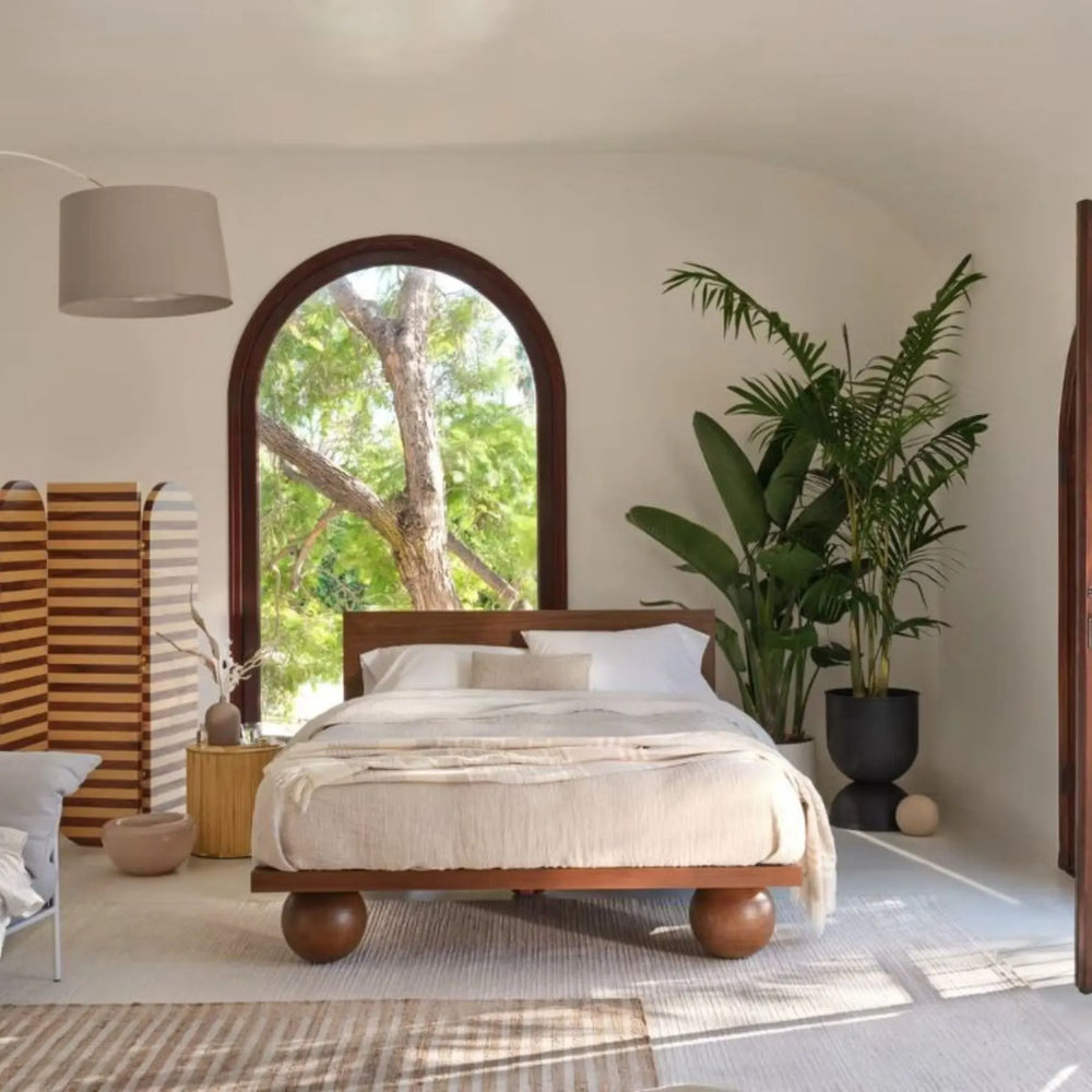 Nismaaya Jakai Oak Wood King Size Bed
