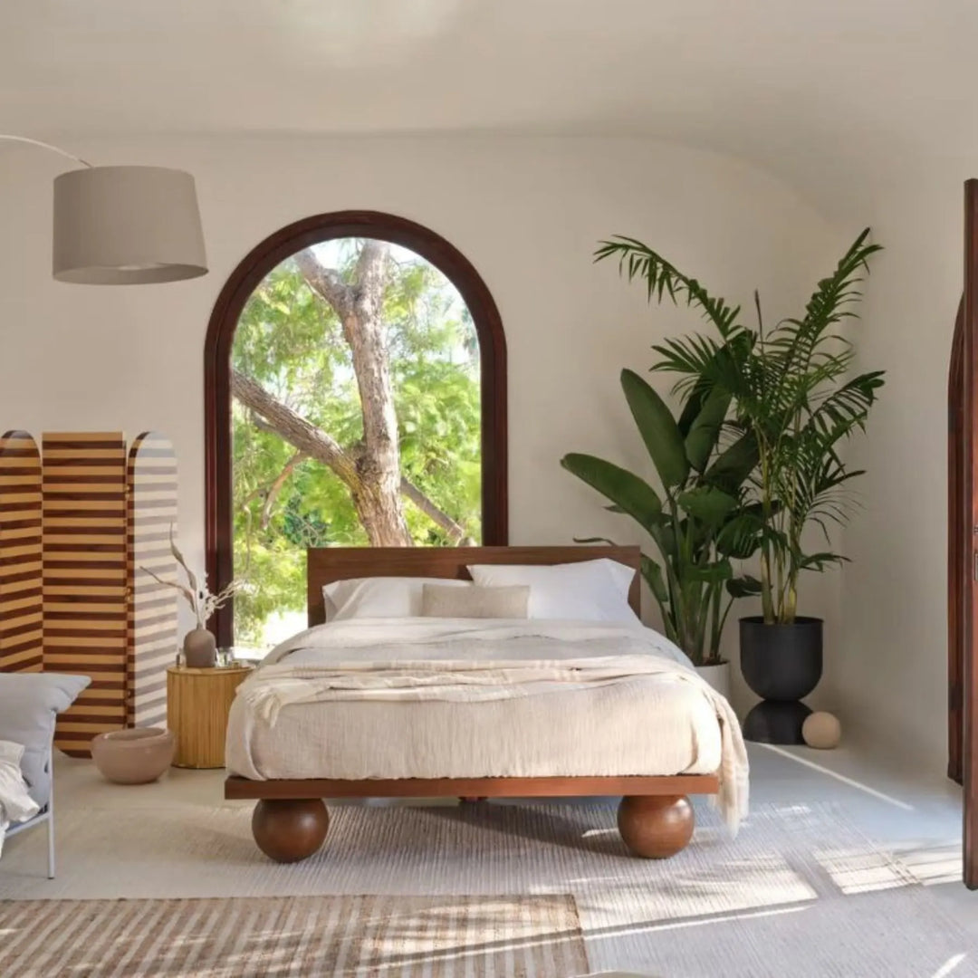 Nismaaya Jakai Oak Wood King Size Bed
