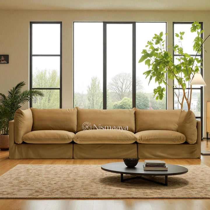 Nismaaya Mia Modular 3 Seater Sand Sofa