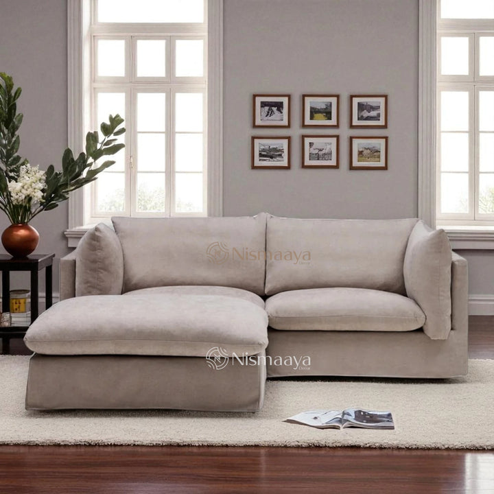 Nismaaya Mia Modular Sofa Sand 2 Seater with Ottoman
