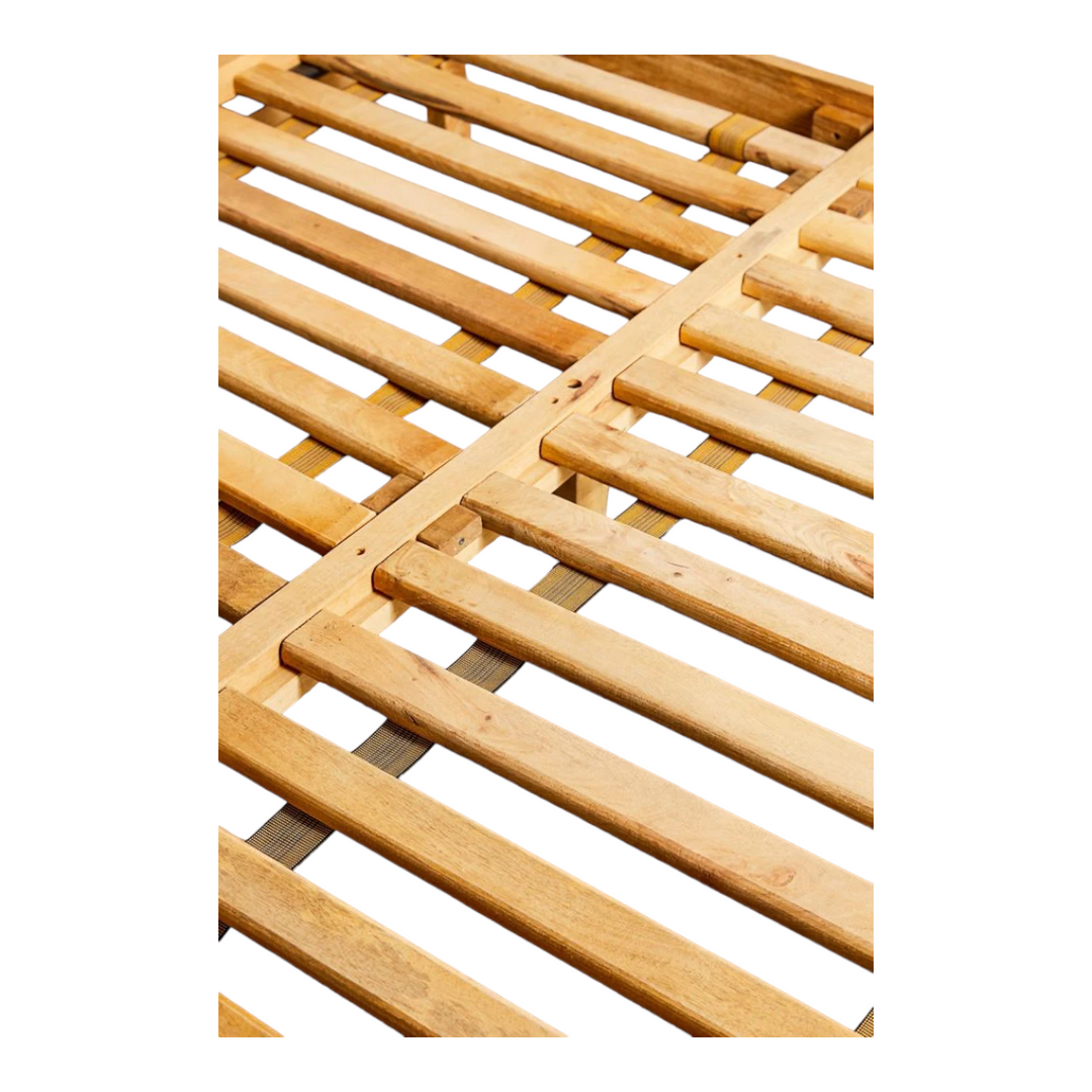 Nismaaya Naava Mango Wood Printed Headboard Bed