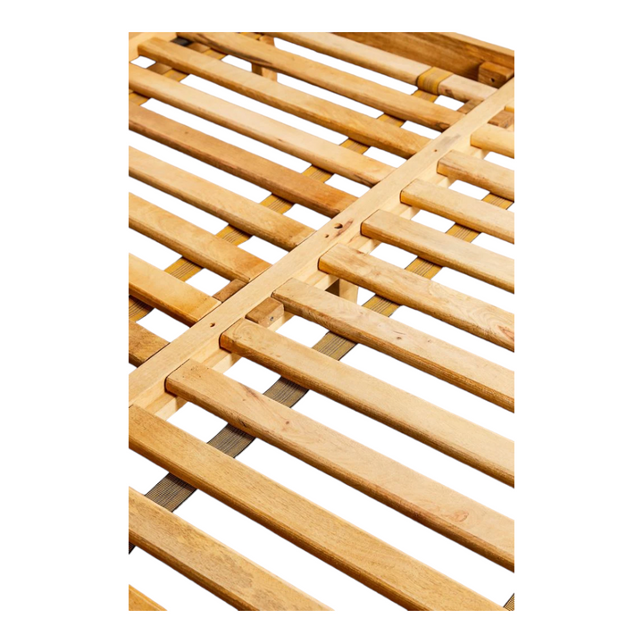 Nismaaya Naava Mango Wood Printed Headboard Bed