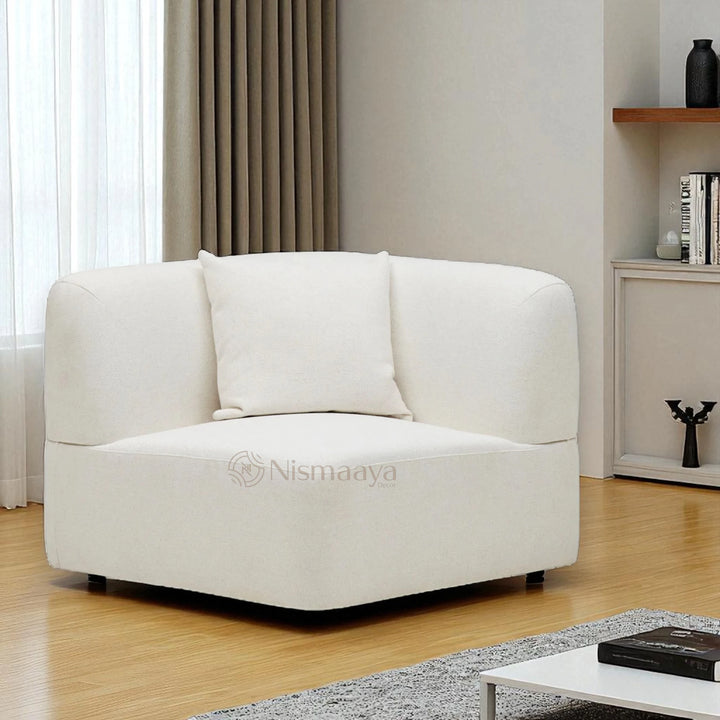 Nismaaya Pascal Corner Sofa Ivory White