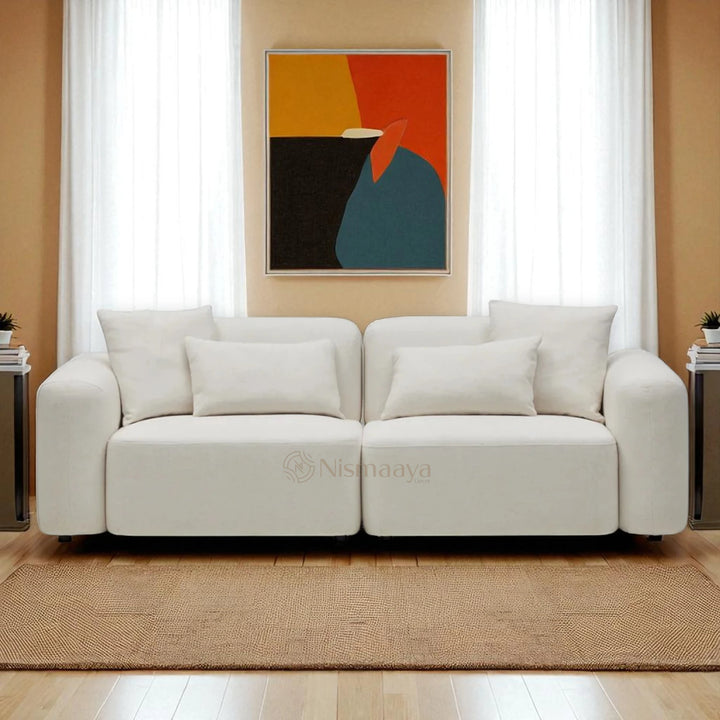 Nismaaya Pascal Modular Sofa Ivory White 2 Seater