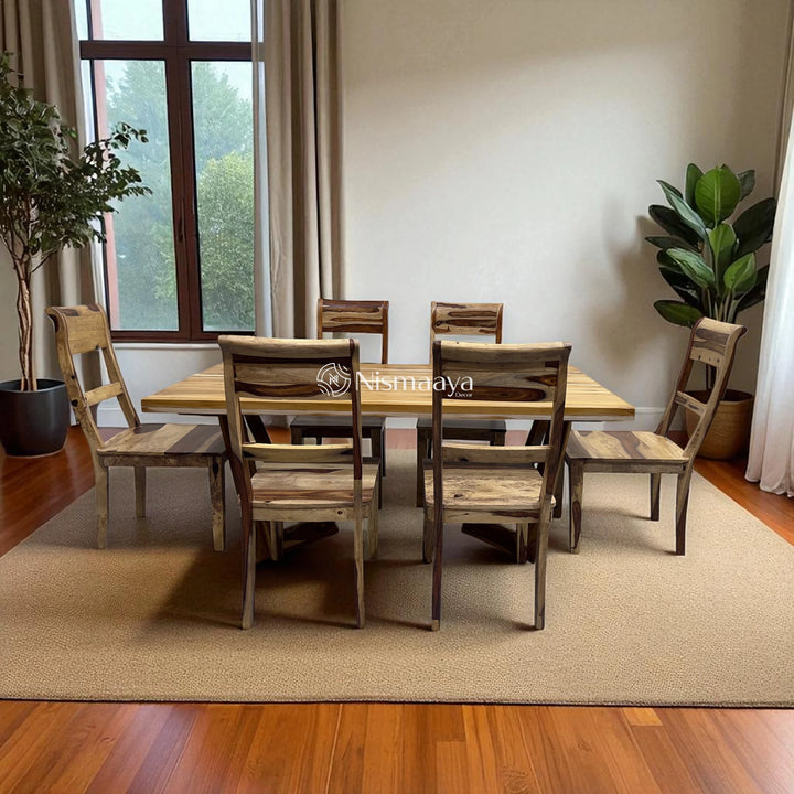 Nismaaya Solid Wood Dining Chair with Back Support