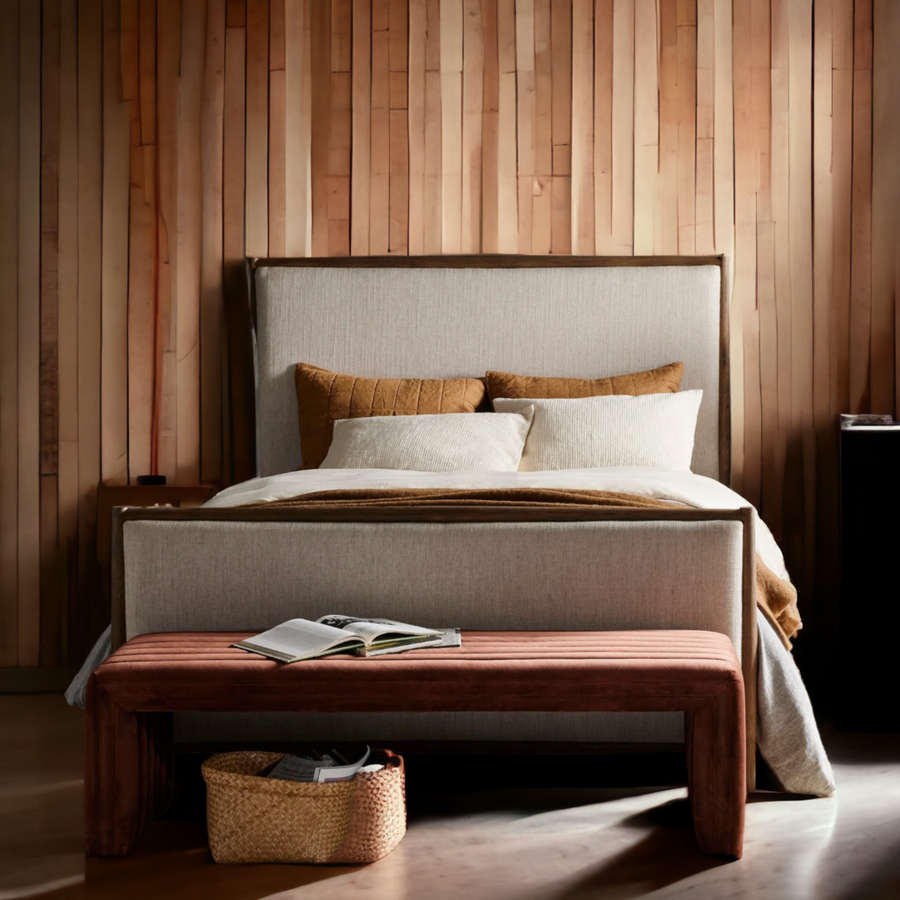 Denver modern teak wood bed design