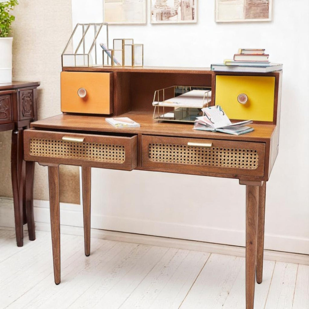 Rattan console table online at best price