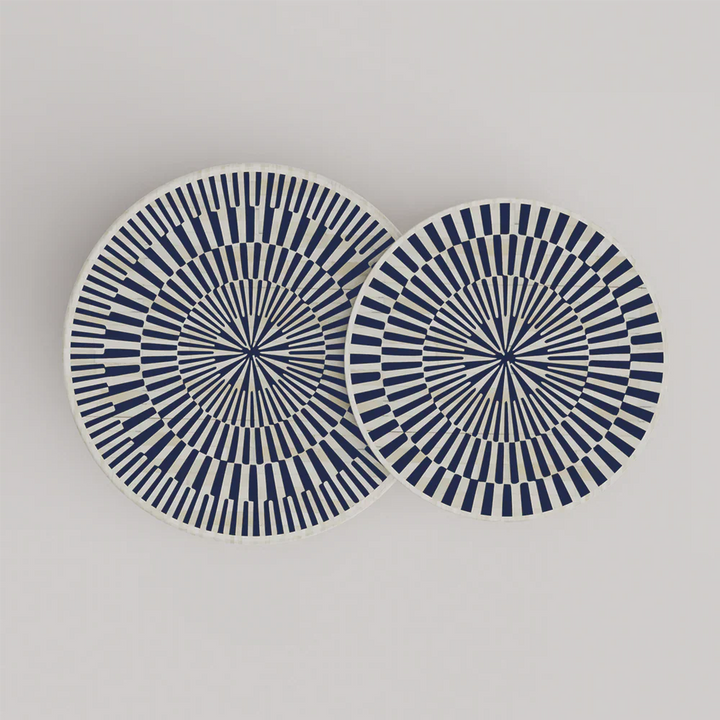 Sunshine Inlay Nesting Table Set Round