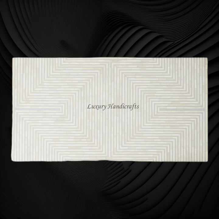 Stripe Bone Inlay Coffee Table Grey