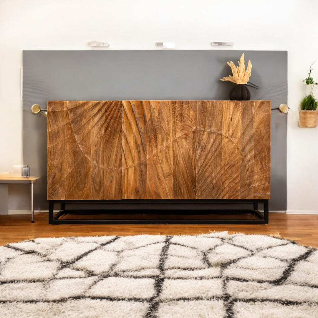 Scorpion Solid Mango Wood Medium Sideboard with Elaborated