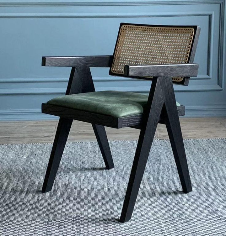 Custom - Nismaaya Hilarius Rattan Dining Chair Upholstered Seat