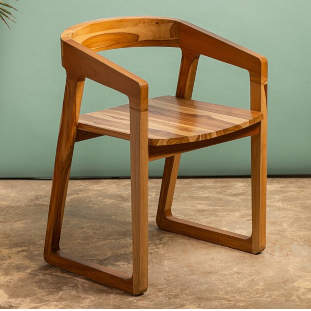 Alen Solid Teak Wood Dining Chair 1 