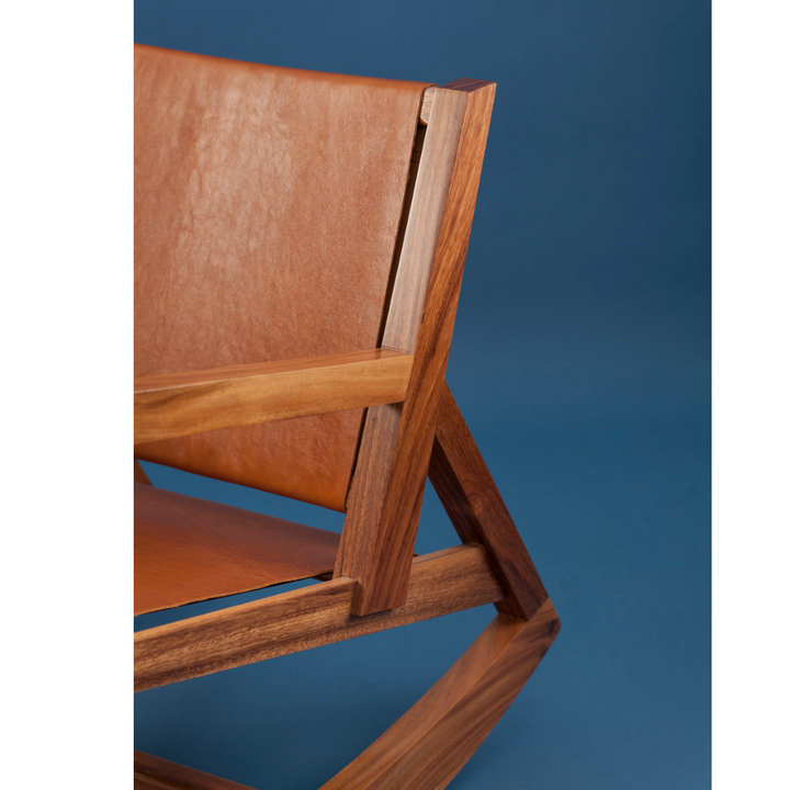 Alexa Solid Teak Wood Rocking Chair 5