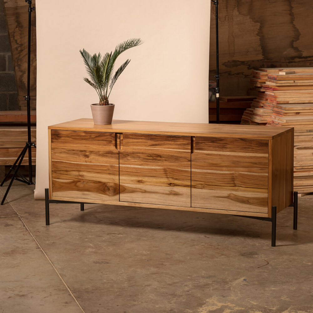 Aylin Solid Teak Wood Sideboard & Cabinet 2