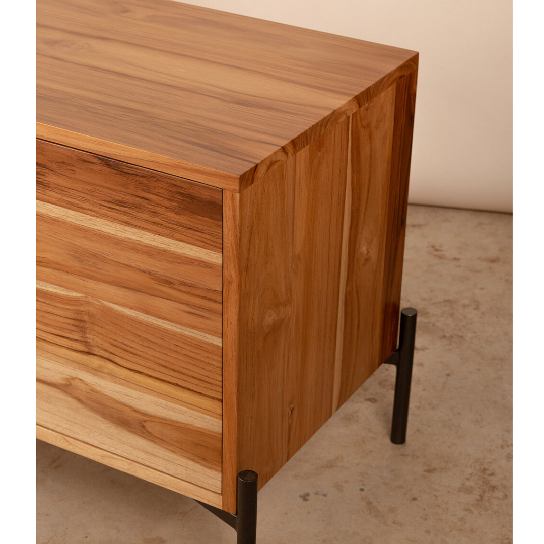 Aylin Solid Teak Wood Sideboard & Cabinet 4