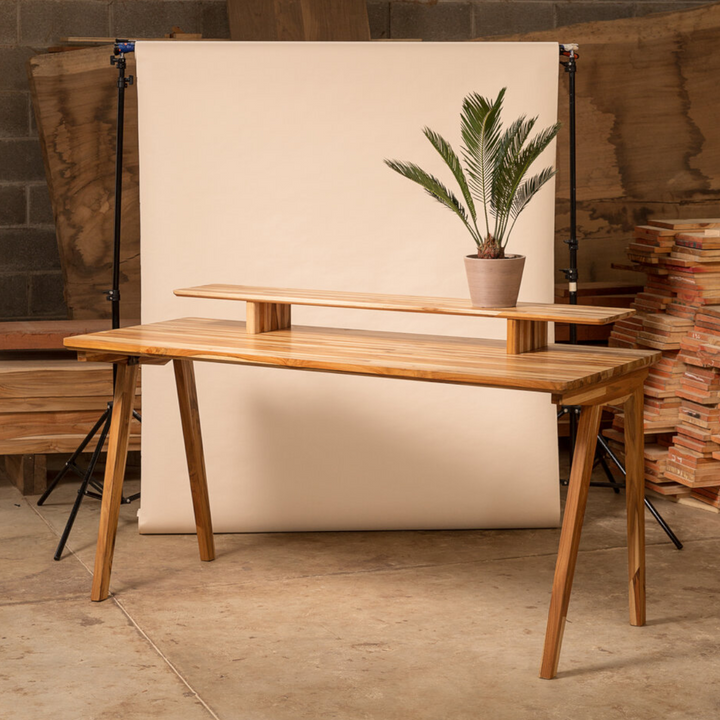 Ayman Solid Teak Wood Study Table 3