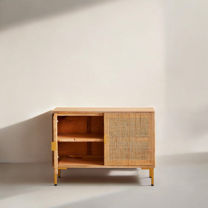 Divi Ratten Divi Rattan Webbed Sideboard – Nismaaya Decor
