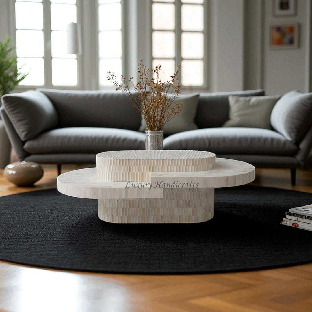 Blanch Bone Inlay Center Table