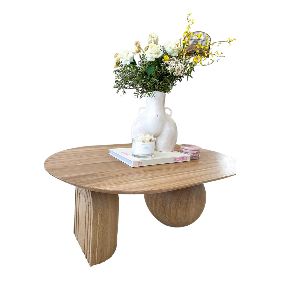 Brisa Solid Oak Wood Coffee Table 4