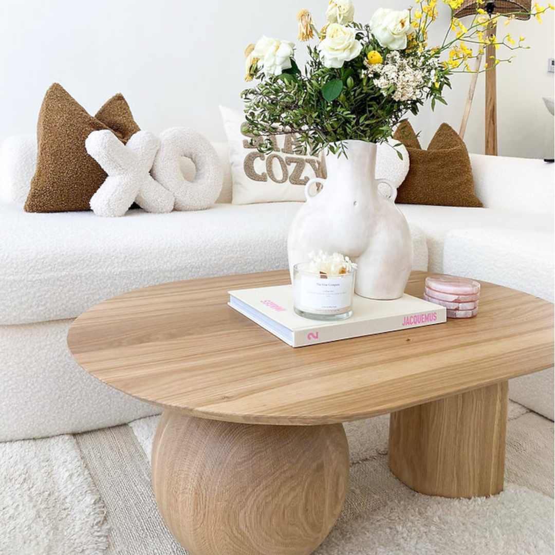 Solid oak wood coffee table deals