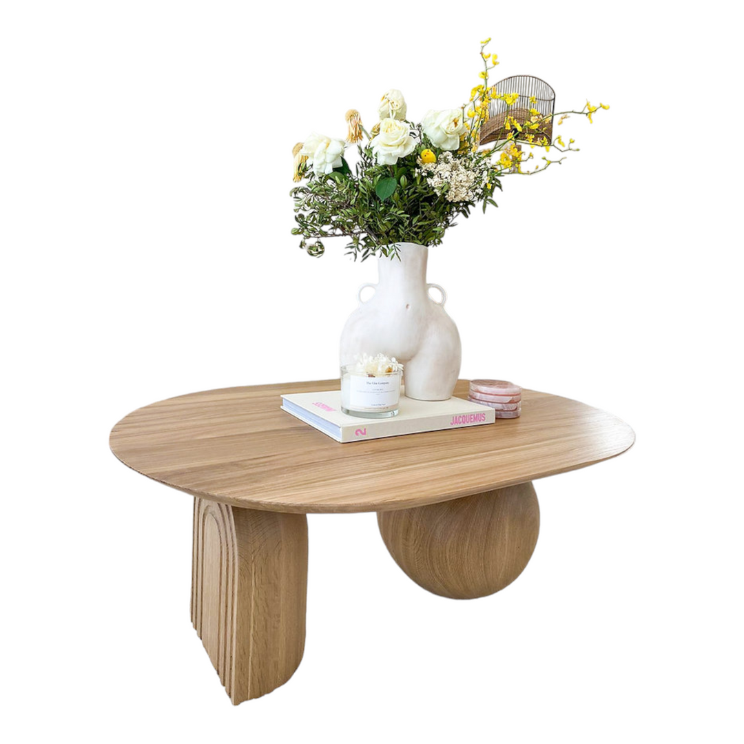 Brisa Solid Oak Wood Coffee Table 5