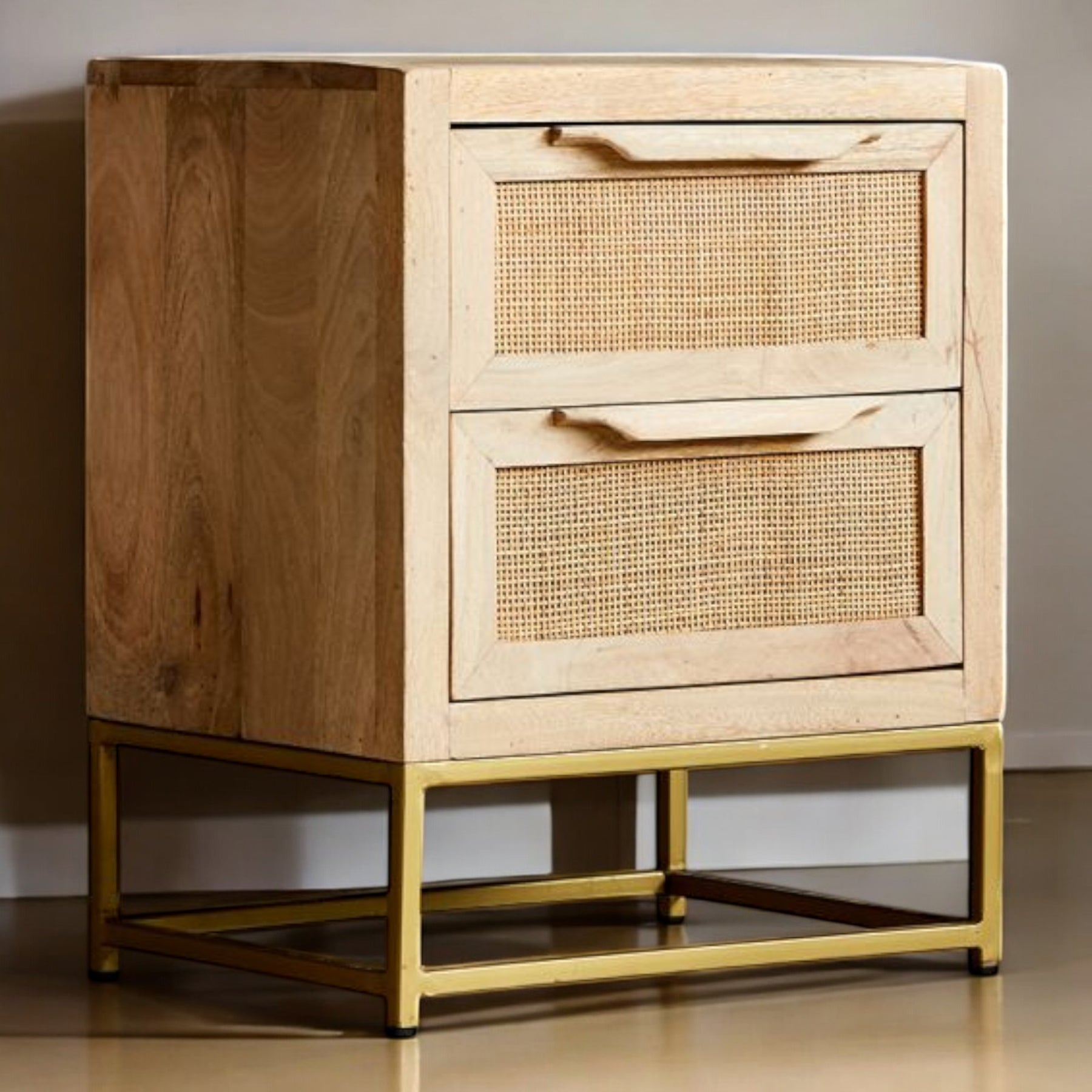 Rattan Webbed Side Table – Nismaaya Decor