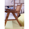 Arm Chair Oak wood natural Finish buy at nismaaya decor online