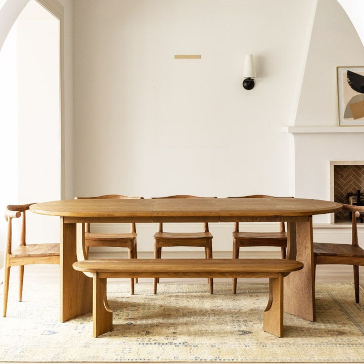 Ehan Solid Oak Wood Dining Table 4