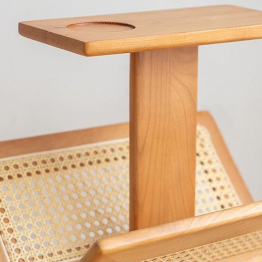 Ash End Table Shop Eider Solid Ash Wood & Rattan End Table In Natural Oiled Finish ...